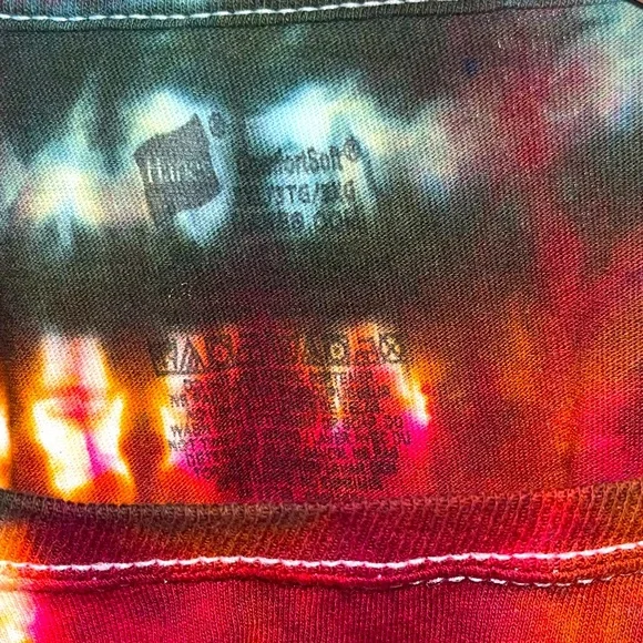 Custom Made Ice Dye Tie-Dye T-Shirt Crew Neck Size 3X Unisex Fall Colors Hippie - Picture 5 of 6